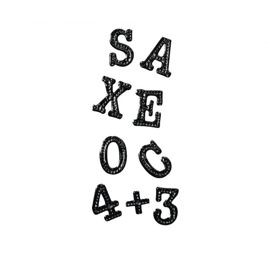 Sticker coala 10x24.5 cm numere si litere negre