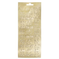 Motif autocolant 50, auriu, foaie 10x24,5 cm Motif autocolant 50, auriu, foaie 10x24,5 cm