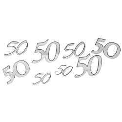 Motif autocolant 50, argintiu, foaie 10x24,5 cm Motif autocolant 50, argintiu, foaie 10x24,5 cm