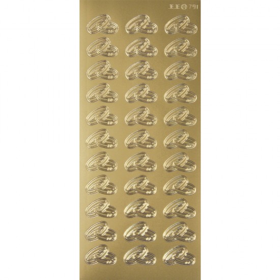 Sticker 10x24.5 cm auriu inel
