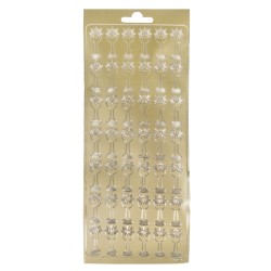 Sticker religios 10x24.5 cm auriu