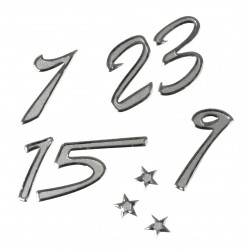 Sticker coala 10x24.5 cm 10 mm argintiu