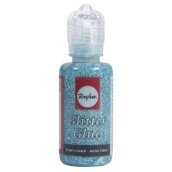Lipici cu sclipici Rayher, flacon 20 ml, culoare albastru laguna Lipici cu sclipici Rayher, flacon 20 ml, culoare albastru laguna