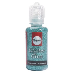 Lipici cu sclipici Rayher, flacon 20 ml, culoare turcoaz Lipici cu sclipici Rayher, flacon 20 ml, culoare turcoaz