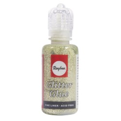 Lipici cu sclipici Rayher, flacon 20 ml, culoare verde deschis Lipici cu sclipici Rayher, flacon 20 ml, culoare verde deschis