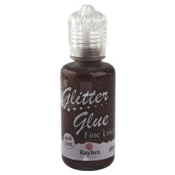 Lipici cu sclipici Rayher, flacon 20 ml, culoare cafea Lipici cu sclipici Rayher, flacon 20 ml, culoare cafea