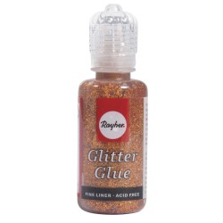 Lipici cu sclipici Rayher, flacon 20 ml, culoare cupru Lipici cu sclipici Rayher, flacon 20 ml, culoare cupru