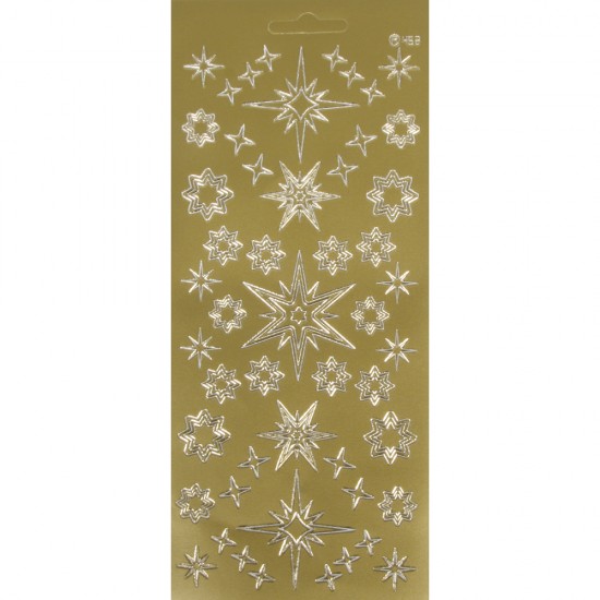 Decoratiune autoadeziv: stea, auriu,10x23 cm