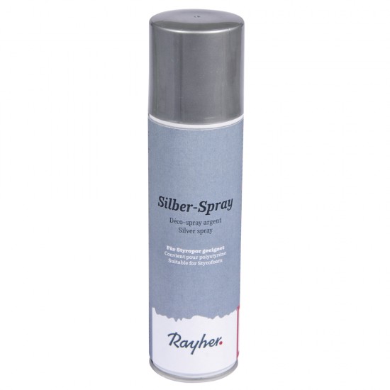 Deco-spray, suitable for styrofoam, argintiu, bottle 150 ml, w.o. fl. hydro