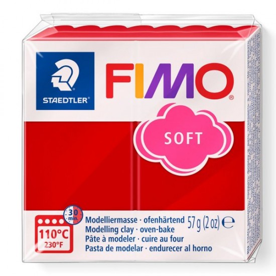 Fimo Soft rosu christmas, 8020-2, 57g