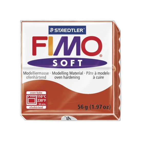 Fimo soft rosu indian, 8020-24, 57g