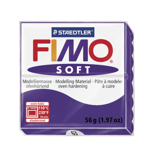 Fimo soft mov inchis, 8020-63, 57g