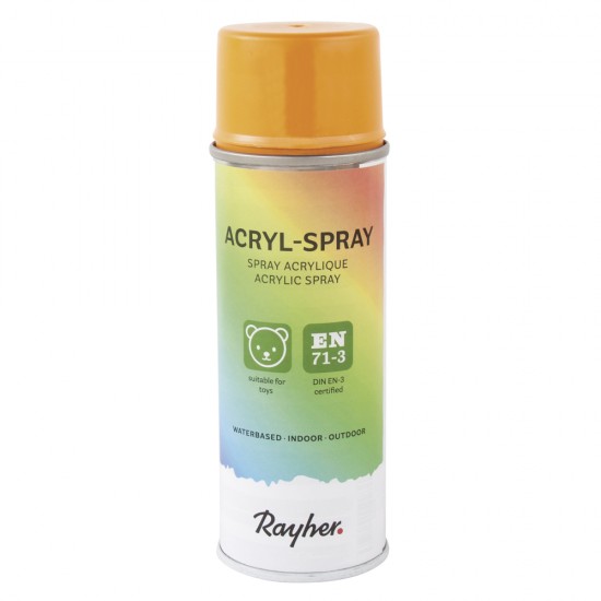 Vopsea acrylica Spray, Rayher, cantitate 200 ml, culoare galben soare