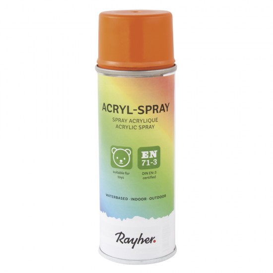 Vopsea acrylica Spray, Rayher, cantitate 200 ml, culoare portocaliu