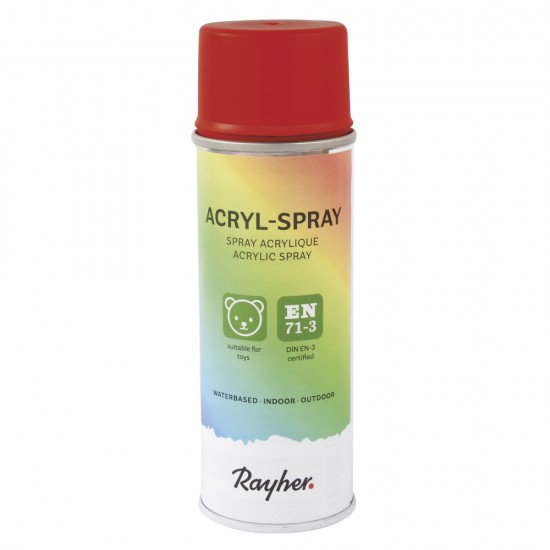 Vopsea acrylica Spray, Rayher, cantitate 200 ml, culoare rosu clasic