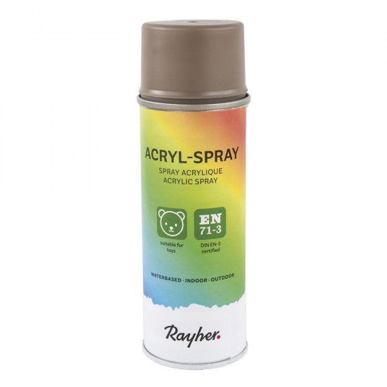 Vopsea acrylica Spray, Rayher, cantitate 200 ml, culoare taupe