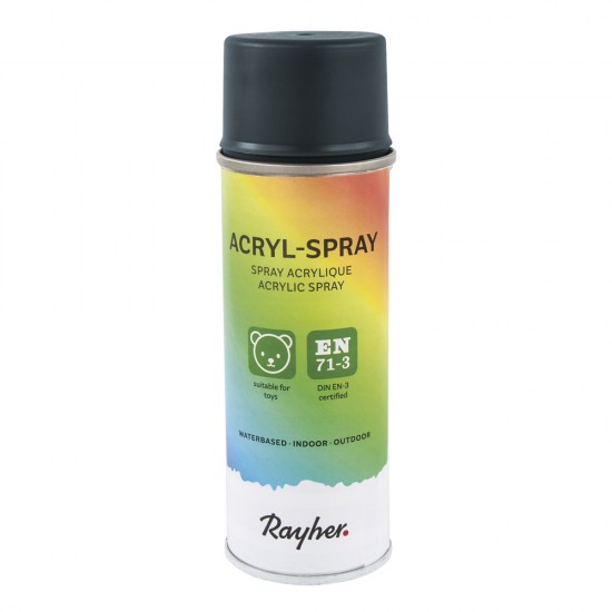 Vopsea acrylica Spray, Rayher, cantitate 200 ml, culoare antracit