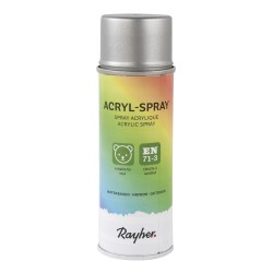 Vopsea acrylica Spray, Rayher, cantitate 200 ml, culoare argintiu Vopsea acrylica Spray, Rayher, cantitate 200 ml, culoare argintiu