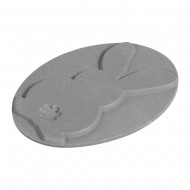 Matrita motiv ovala Rayher, iepuras, pentru fabricarea sapunului,din cauciuc natural, dimensiune 5,5x4 cm
