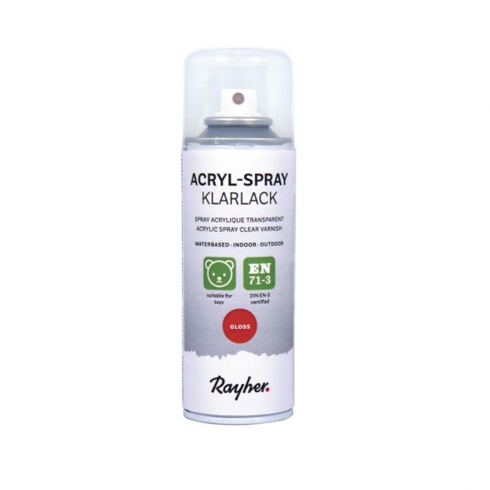 Spray lac acrilic Rayher, transparent, lucios, 200ml
