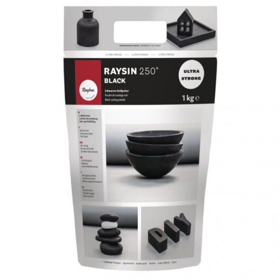 Praf ceramic, Raysin 250 Rayher ,1 kg, negru
