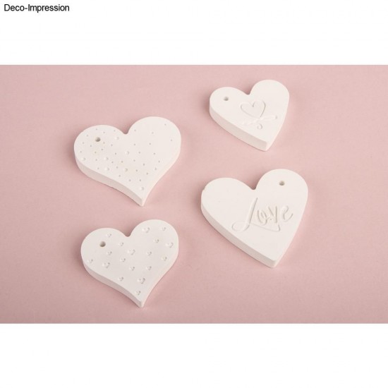 Kit matrita silicon pandantive love, 4 motive, 300 gr praf ceramic Raysin