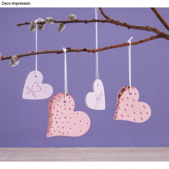 Kit matrita silicon pandantive love, 4 motive, 300 gr praf ceramic Raysin