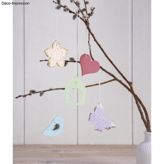 Kit matrita silicon pandantive love, 4 motive, 300 gr praf ceramic Raysin