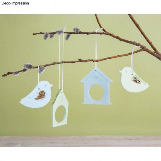 Kit matrita silicon pandantive decorative design primavara, 4 motive, 300 gr praf ceramic Raysin