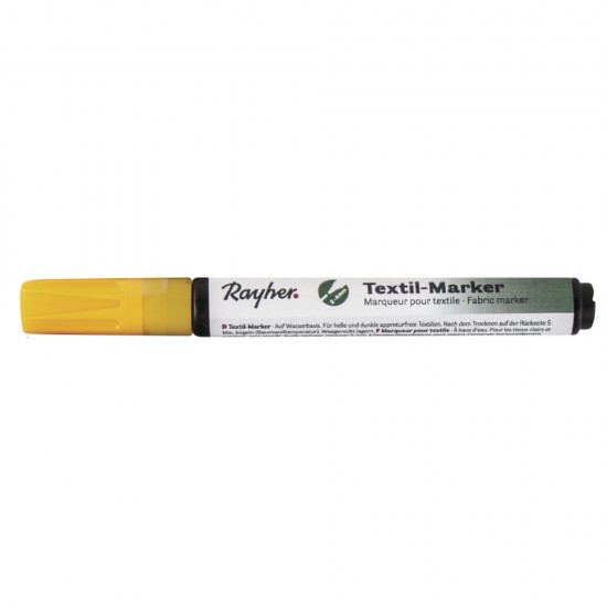 Marker pentru textile, culoare galben, 2-4 mm
