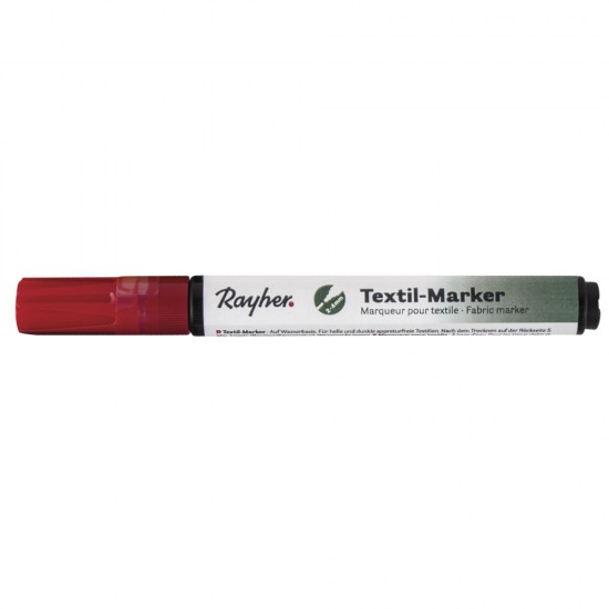 Marker pentru textile, culoare rosu, 2-4 mm