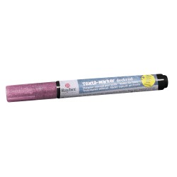 Marker pentru textile cu Sclipici, culoare Roz, 1-2 mm