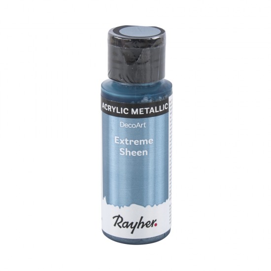Vopsea acrylica Rayher, Extreme Sheen, metalica, cantitate 59 ml, culoare albastru gri