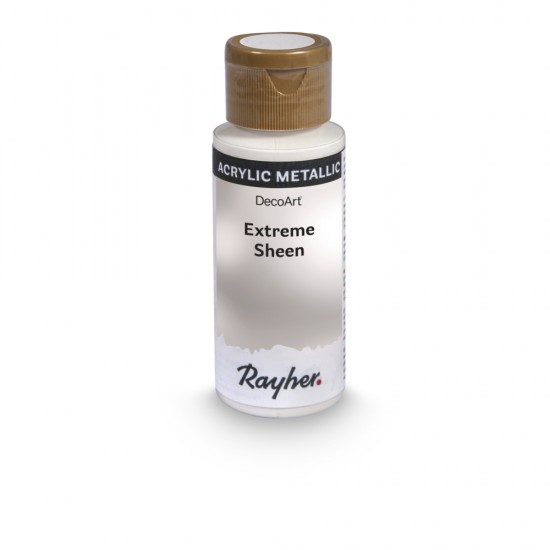 Vopsea acrylica Rayher, Extreme Sheen, metalica, cantitate 59 ml, culoare argintiu irizat