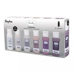 Chalky Culoare cretoasa set 6x60ml, Rayher Chalky Culoare cretoasa set 6x60ml, Rayher