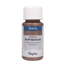 Vopsea pentru textile, 50ml, Rayher , maro metalic