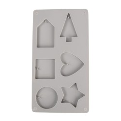 Matrita de silicon forme decorative, 14.5x26x1cm, 6 forme