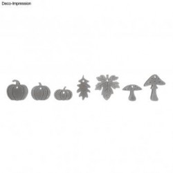 Matrita silicon Rayher, 7  forme, dovlecei, ciuperci, frunze, 14.5x26x1cm