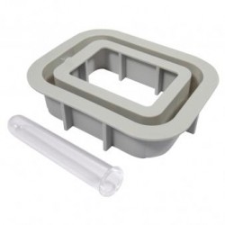 Matrita silicon vaza dreptunghiulara , Rayher , 10,5x3,7x14cm, inclusiv 1 eprubeta