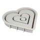 Matrita silicon inimă sfeșnic 15,9x15x2,5cm, inclusiv șabloane 3x5, Rayher