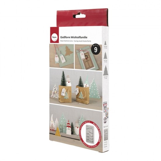 Matrita silicon pitici / brazi, 14,5x26x1cm, 9 forme, Rayher