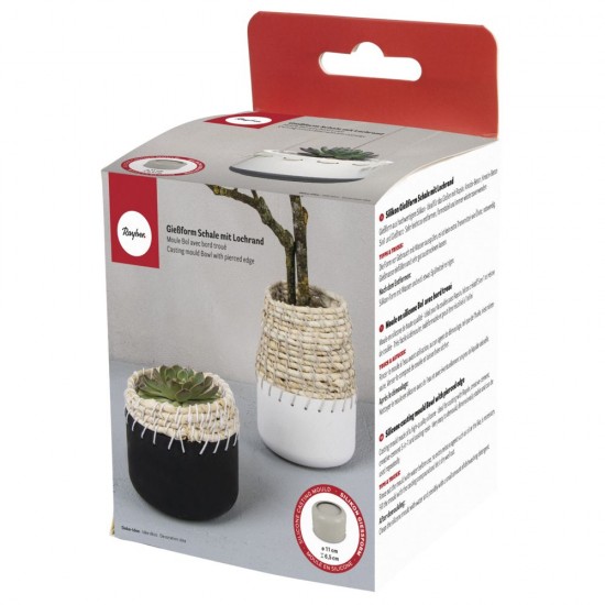 Matrita silicon turnare bol 11cm cu margine perforată  ø 11cm x Î 6,5cm, Rayher