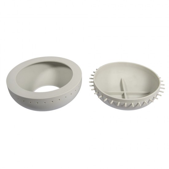 Matrita silicon  bol, Rayher cu margine perforată ø 18 cm x Î 6 cm