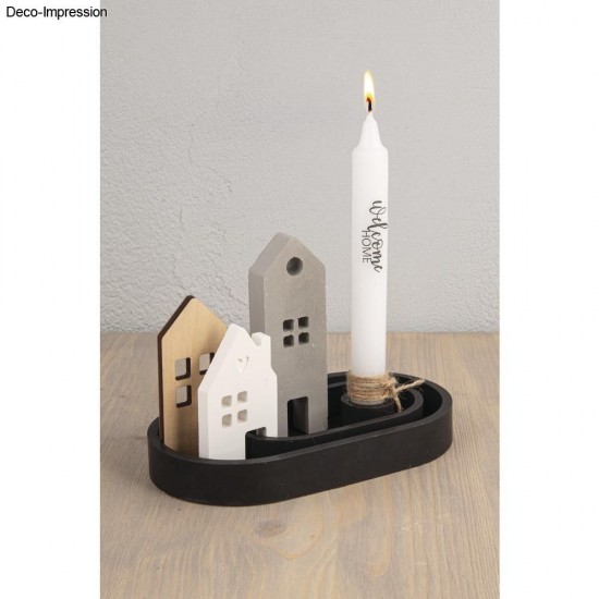 Kit 2 matrite silicon pentru praf ceramic Raysin : ovala si casute, Rayher, inclusiv 4 casute lemn