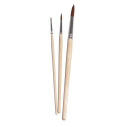 Pensula Rayher, scoala, par sintetic, varf ascutit, FSC 100%, 3buc/set Pensula Rayher, scoala, par sintetic, varf ascutit, FSC 100%, 3buc/set