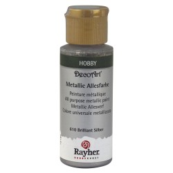 Vopsea metalizata de uz general, brilliant argintiu, bottle 59 ml