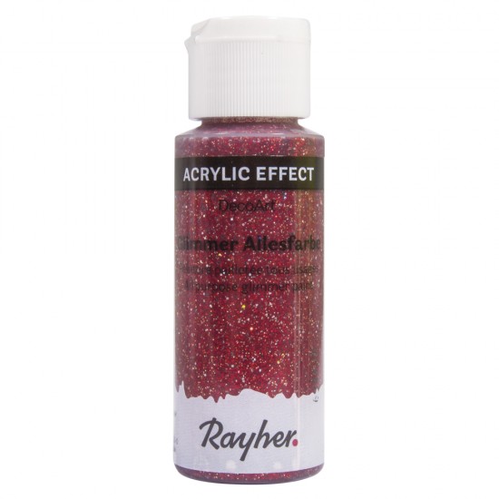 Vopsea cu sclipici de uz general, cherry, bottle 59 ml