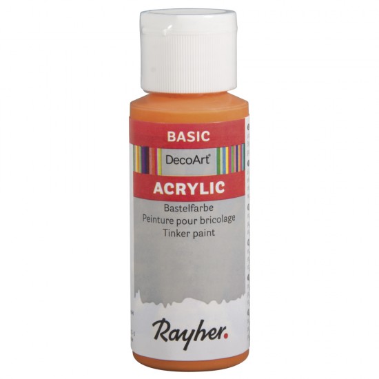 Vopsea acrilica Rayher Basic, capri orange, 59 ml