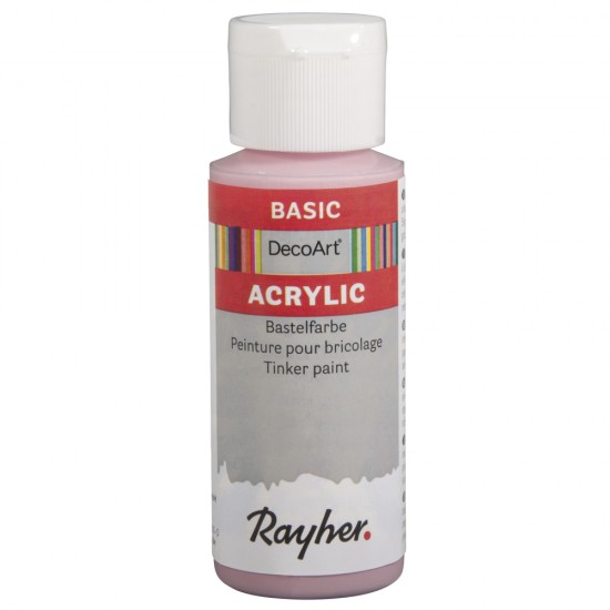 Vopsea acrilica Rayher Basic, baby pink, 59 ml 