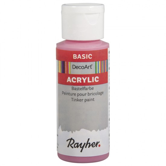 Vopsea acrilica Rayher Basic, pink, 59 ml 